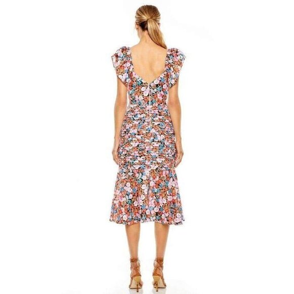 La Maison Talulah Cloud Nine Midi Dress in Multicolor XLarge Womens Floral - Picture 2 of 14